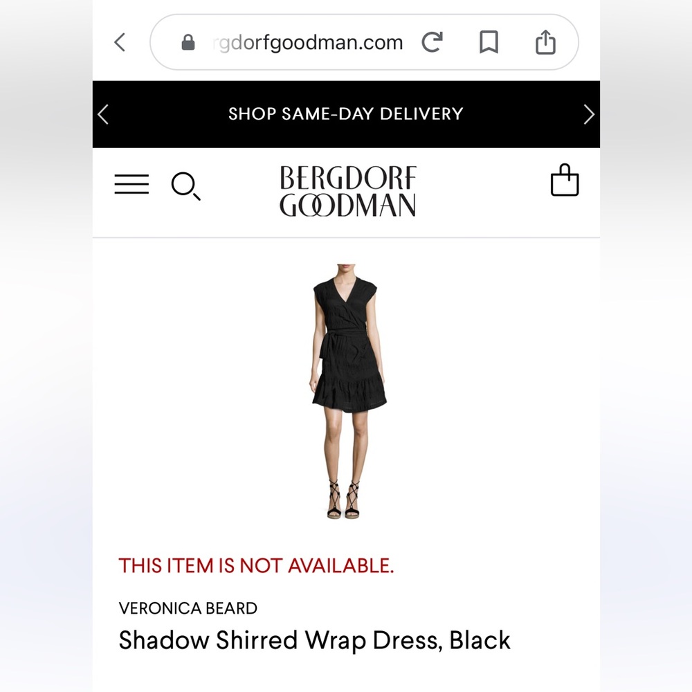 Veronica Beard Shadow Extended Shoulder Shirred Ruffle Wrap Minidress Black Sz 6 - Picture 10 of 12